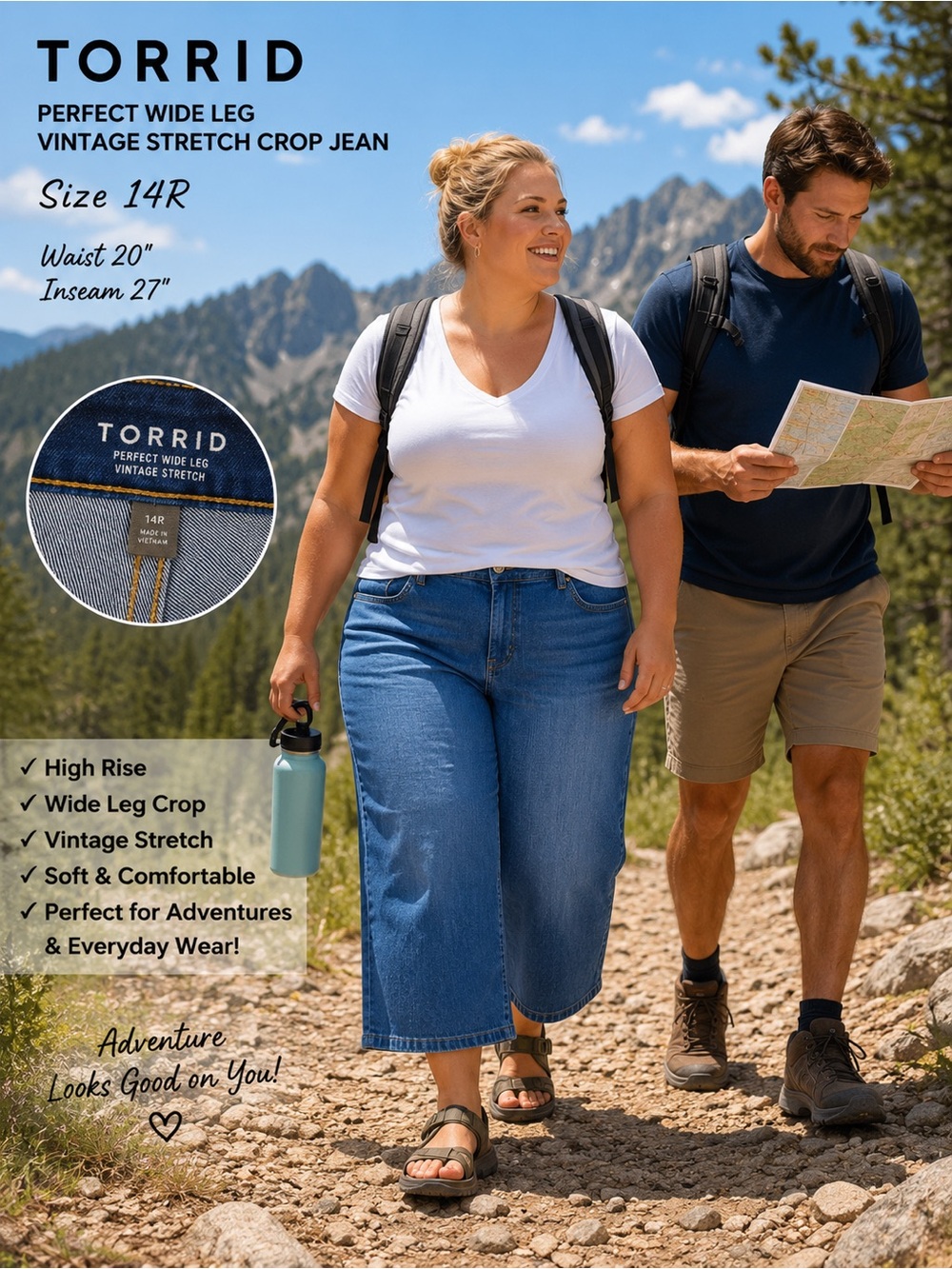 Torrid Wide Leg Cropped Jeans | Size 14R | Like New